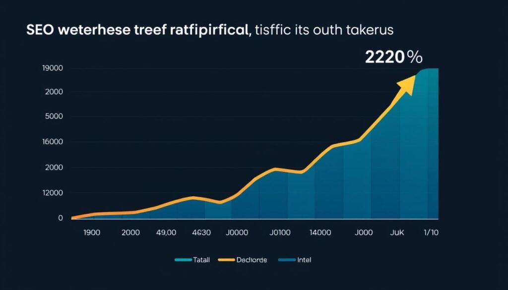 Graph showing traffic growth after implementing SEOwriting.ai for content creation Graph showing traffic growth after implementing SEOwriting.ai for content creation