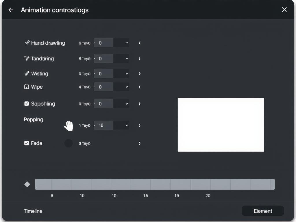 InstaDoodle review showing the animation effects and timing controls
