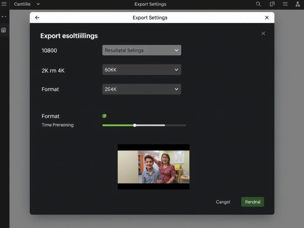 InstaDoodle review showing the export settings and rendering progress