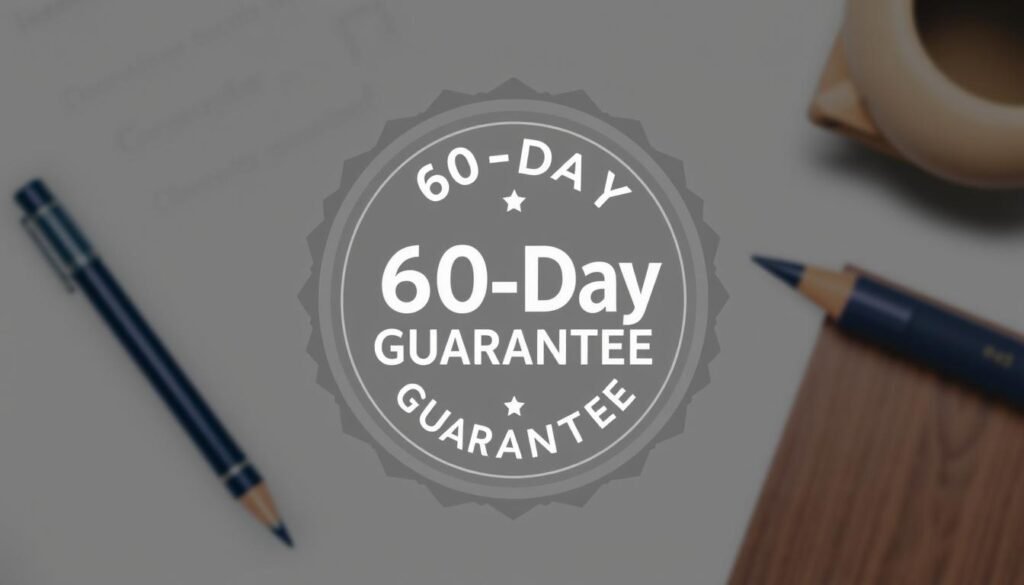 Paid Online Writing Jobs review showing the 60-day guarantee badge
