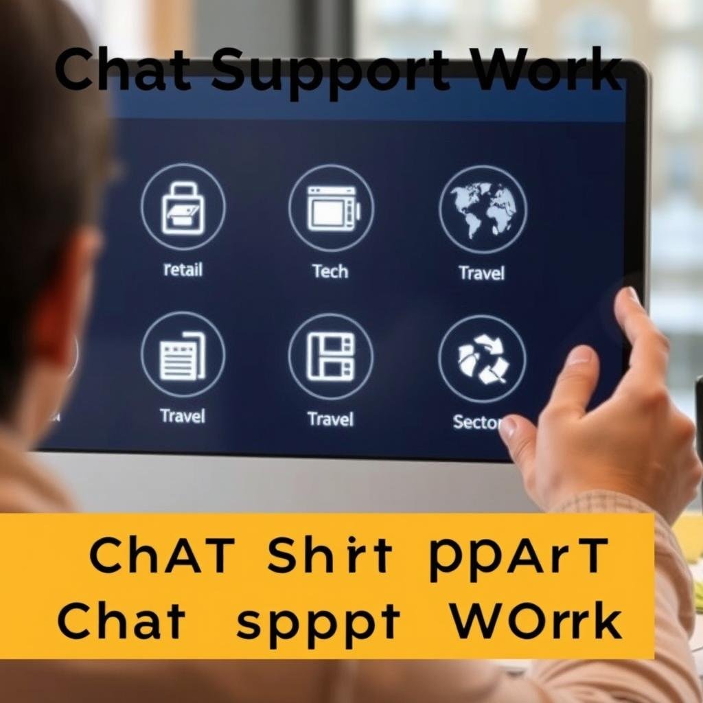 Person selecting niches for online chat support jobs Person selecting niches for online chat support jobs