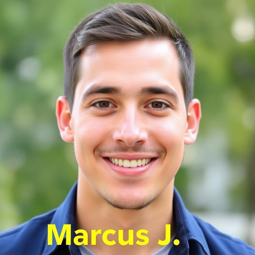 Portrait of Marcus J., a Cell Phone Cash Website user Portrait of Marcus J., a Cell Phone Cash Website user