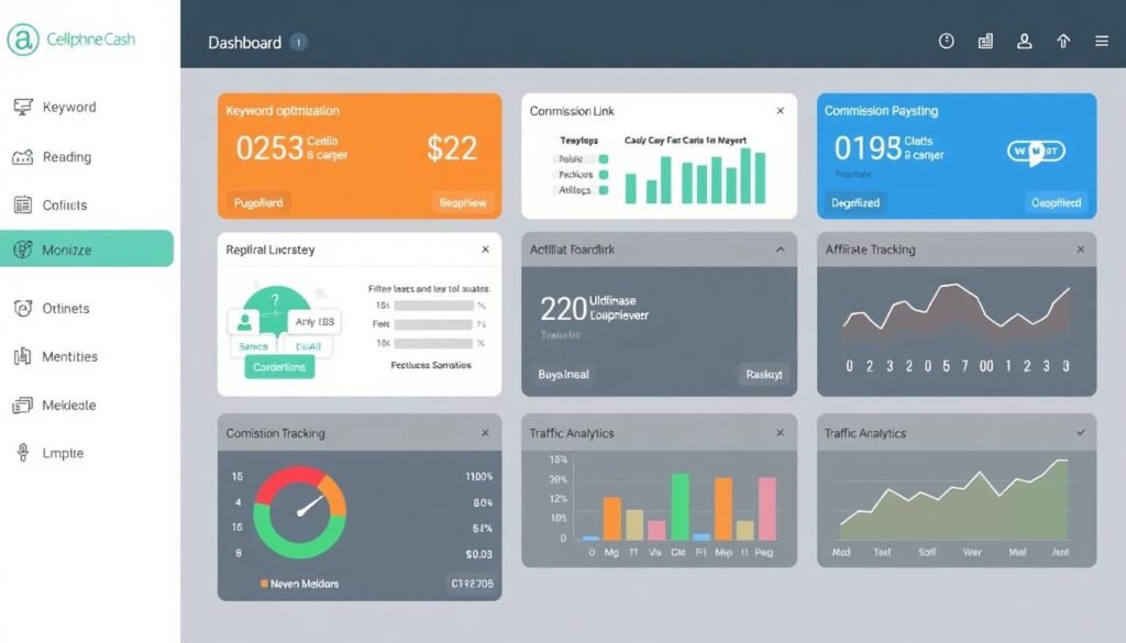 SEO and monetization dashboard of Cell Phone Cash Website SEO and monetization dashboard of Cell Phone Cash Website