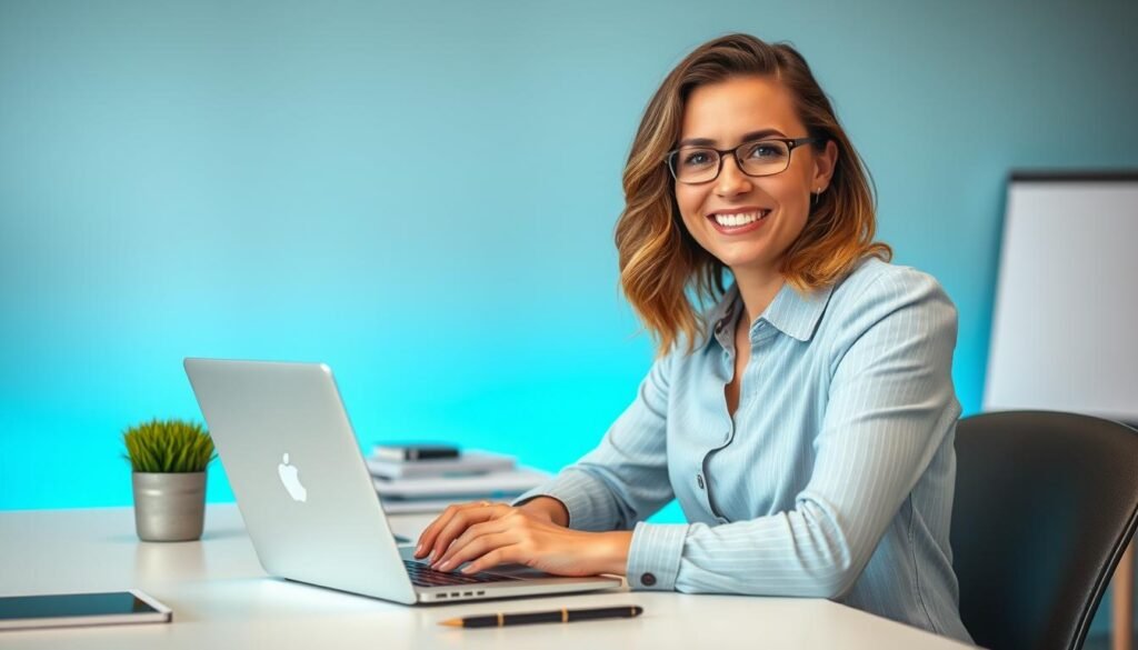 Writer celebrating successful completion of writing project from Paid Online Writing Jobs