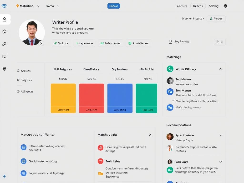 Writer profile showing skill level matching on Paid Online Writing Jobs